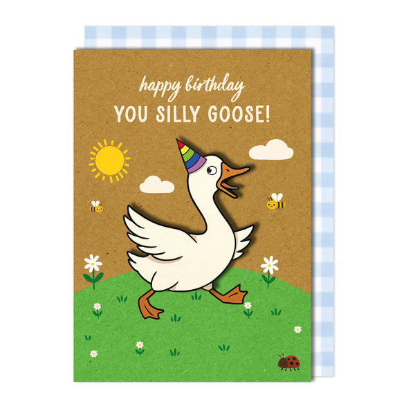 Handmade Silly Goose Birthday Card | Handmade Greeting Card