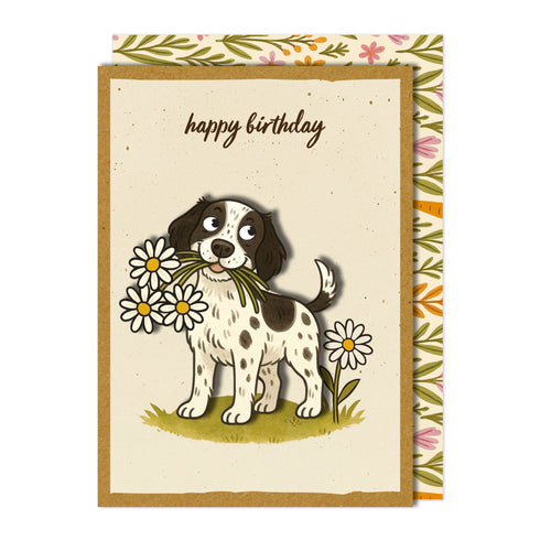 Handmade Spaniel Birthday Card