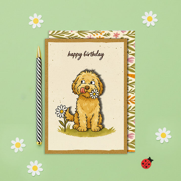 Handmade Cockapoo Birthday Card