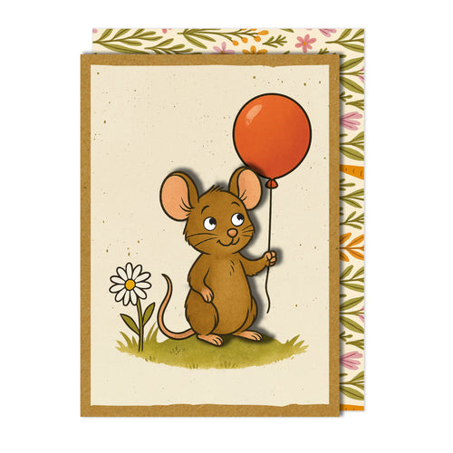 Handmade Cute Mouse Birthday Card