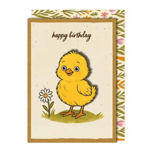 Handmade Chick Birthday Card