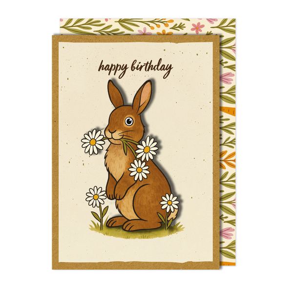 Handmade Bunny Birthday Card | Handmade Greeting Card