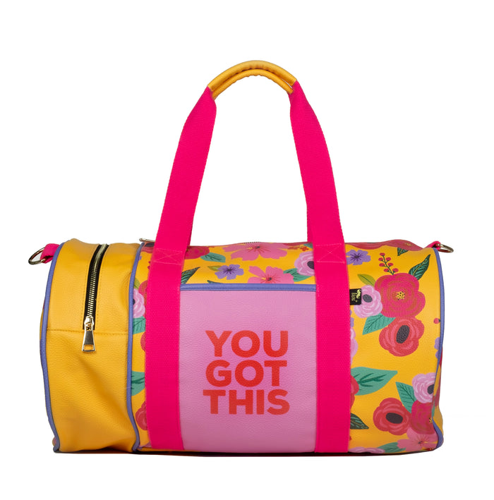 You Got This Floral Gym Bag
