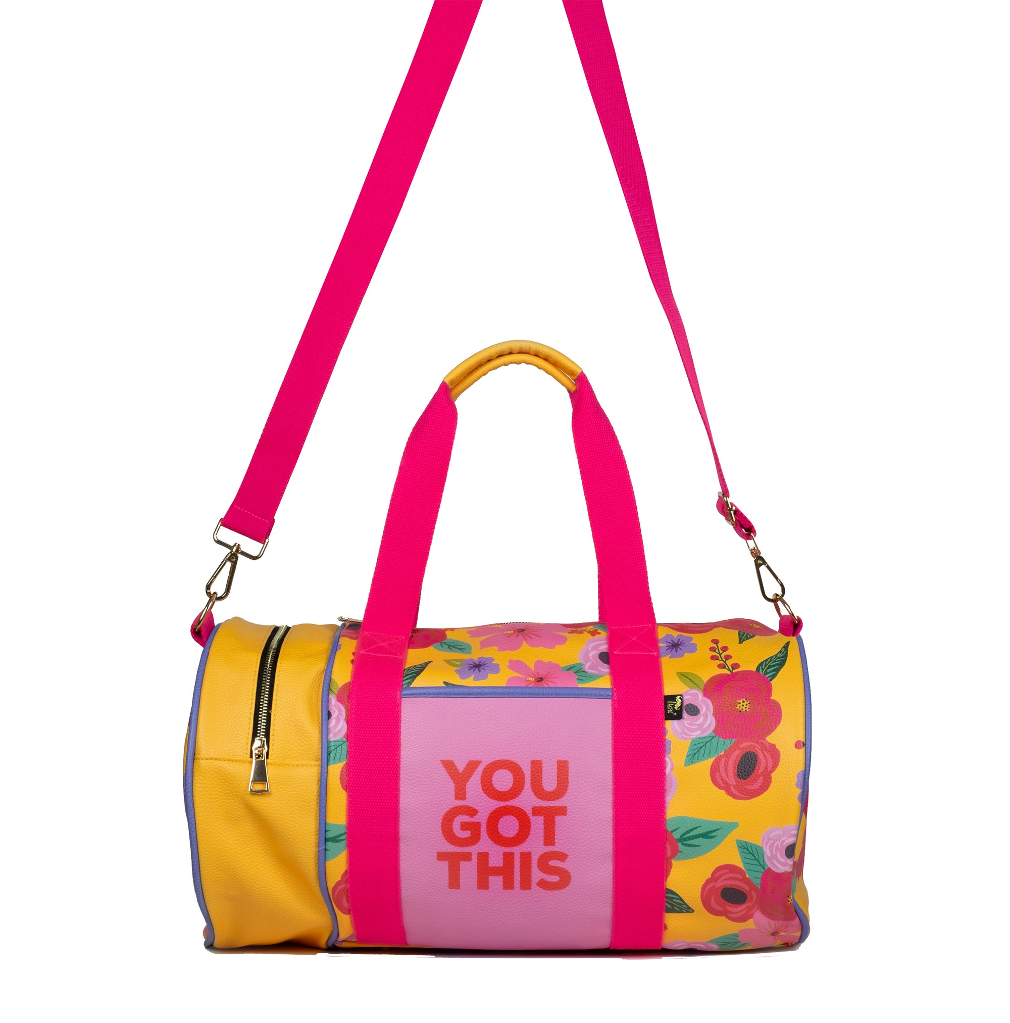 You Got This Floral Gym Bag