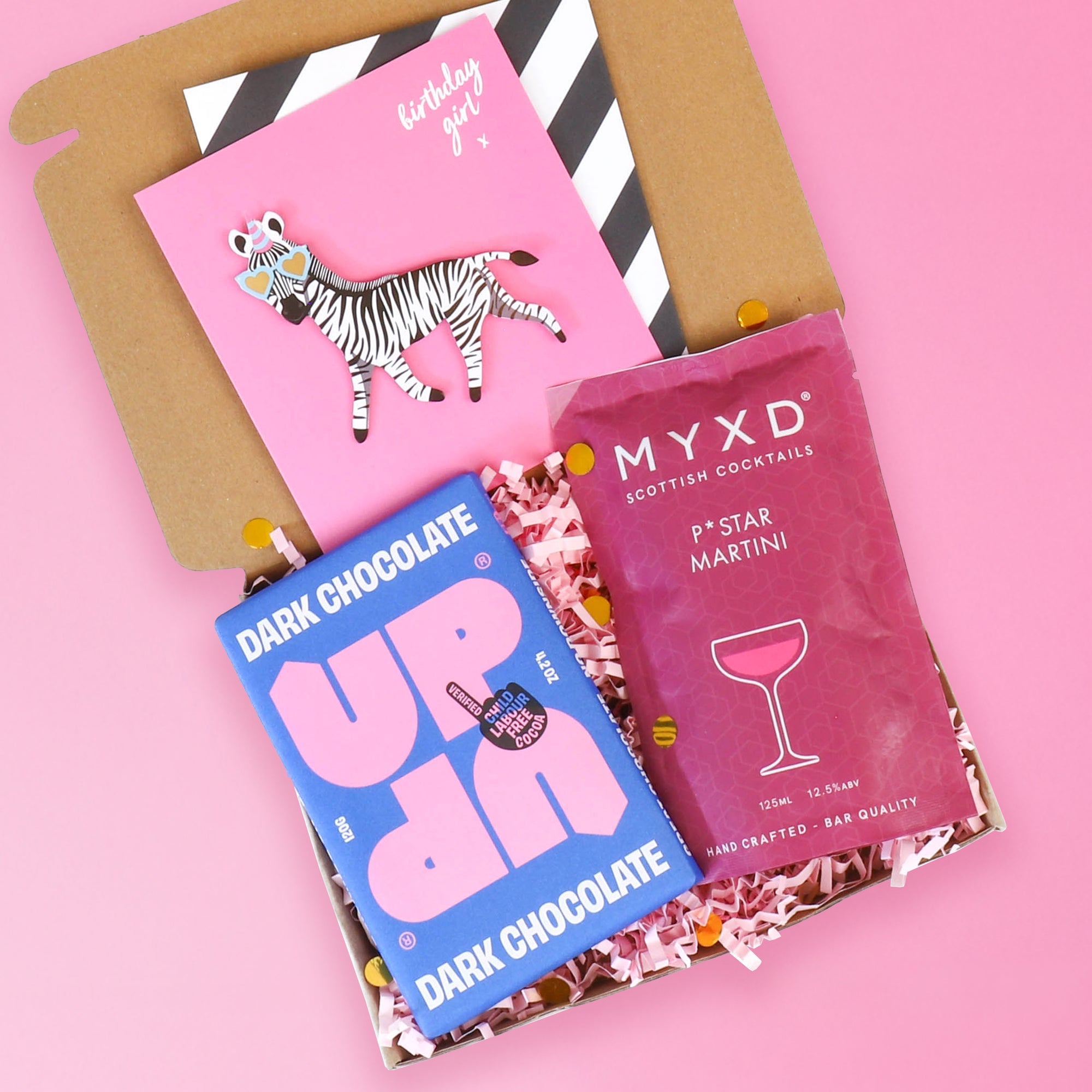 Birthday Girl Cocktail & Chocolate Mini Gift Box