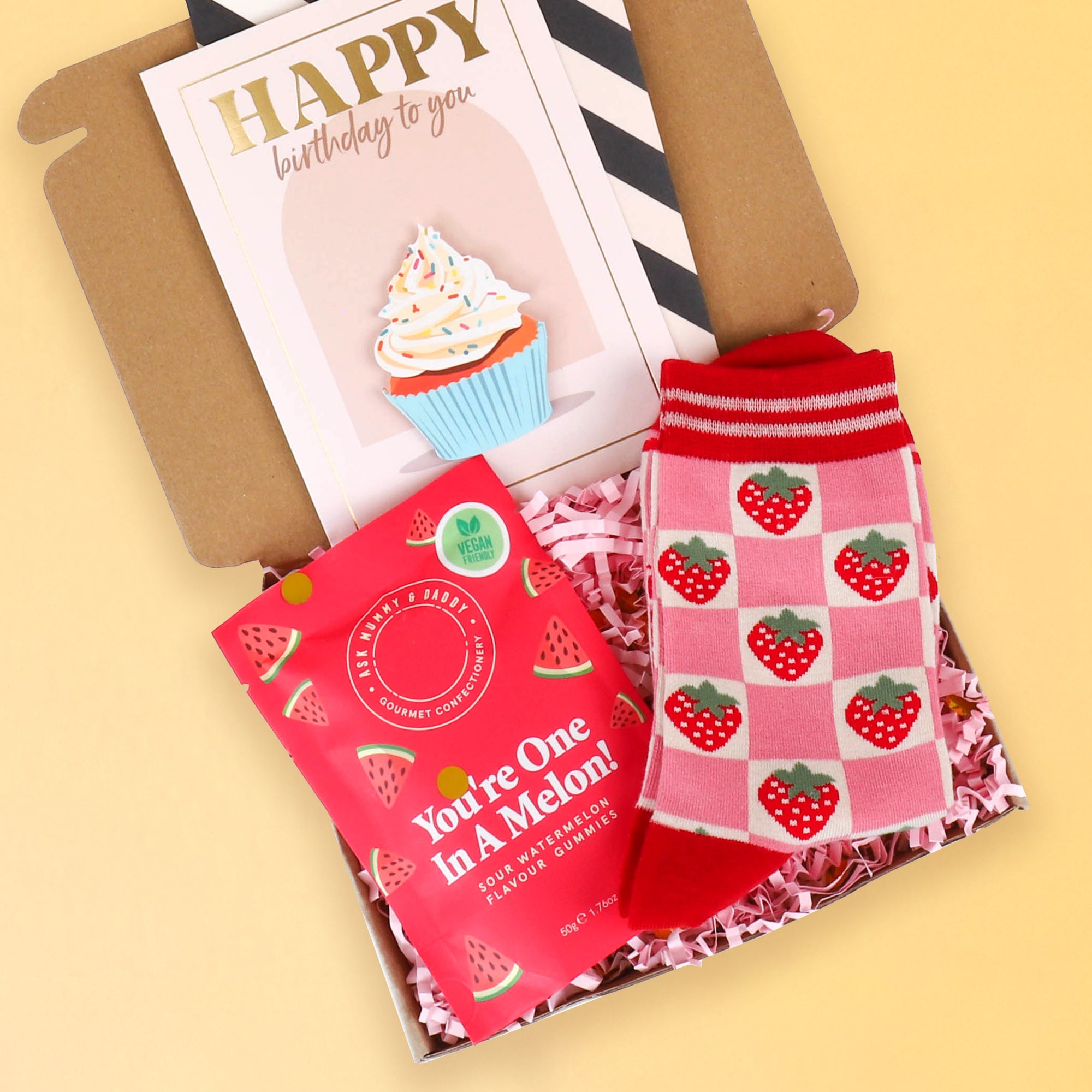 Strawberries & Sweet Treats Birthday Mini Gift Box