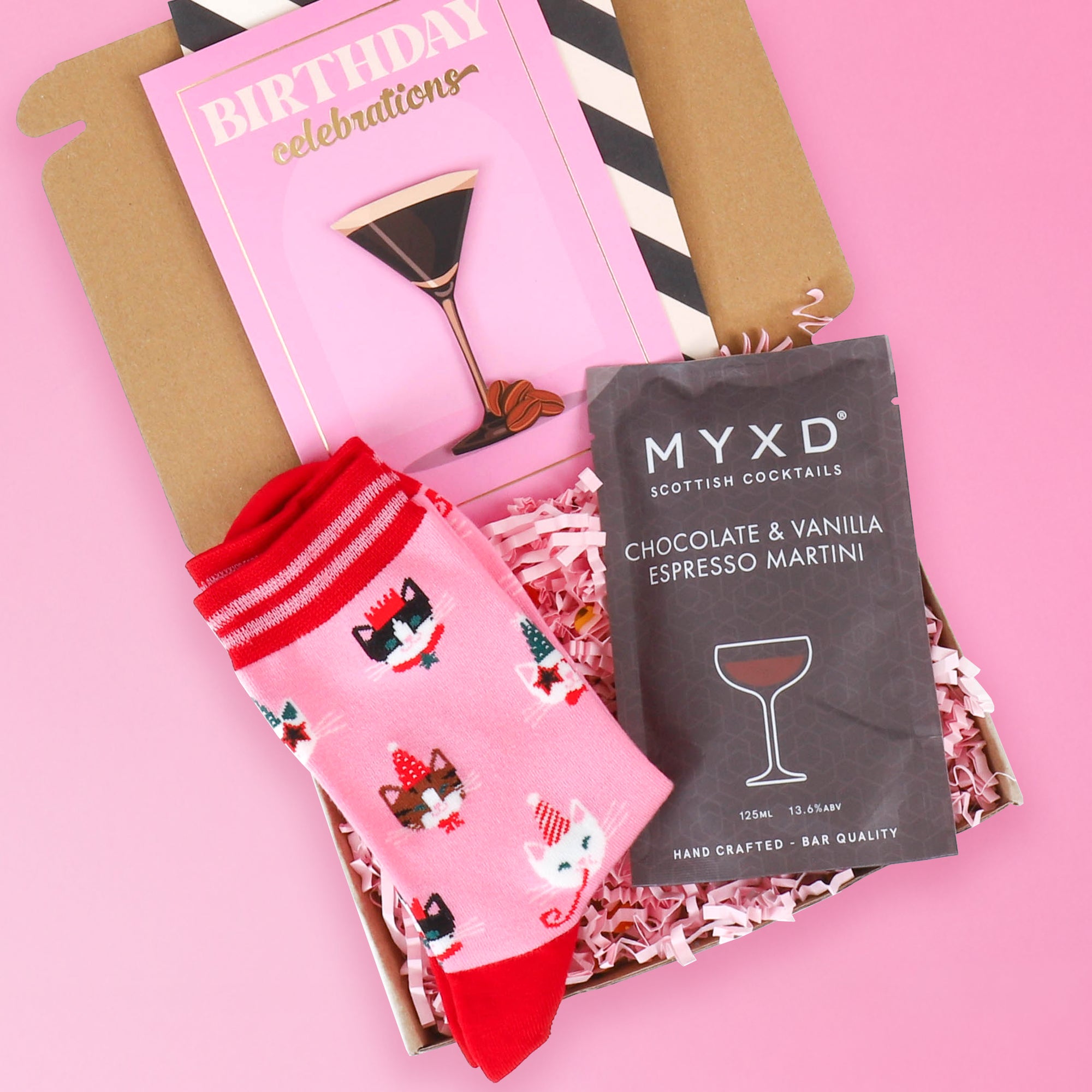 Espresso Martini & Party Cats Birthday Mini Gift Box