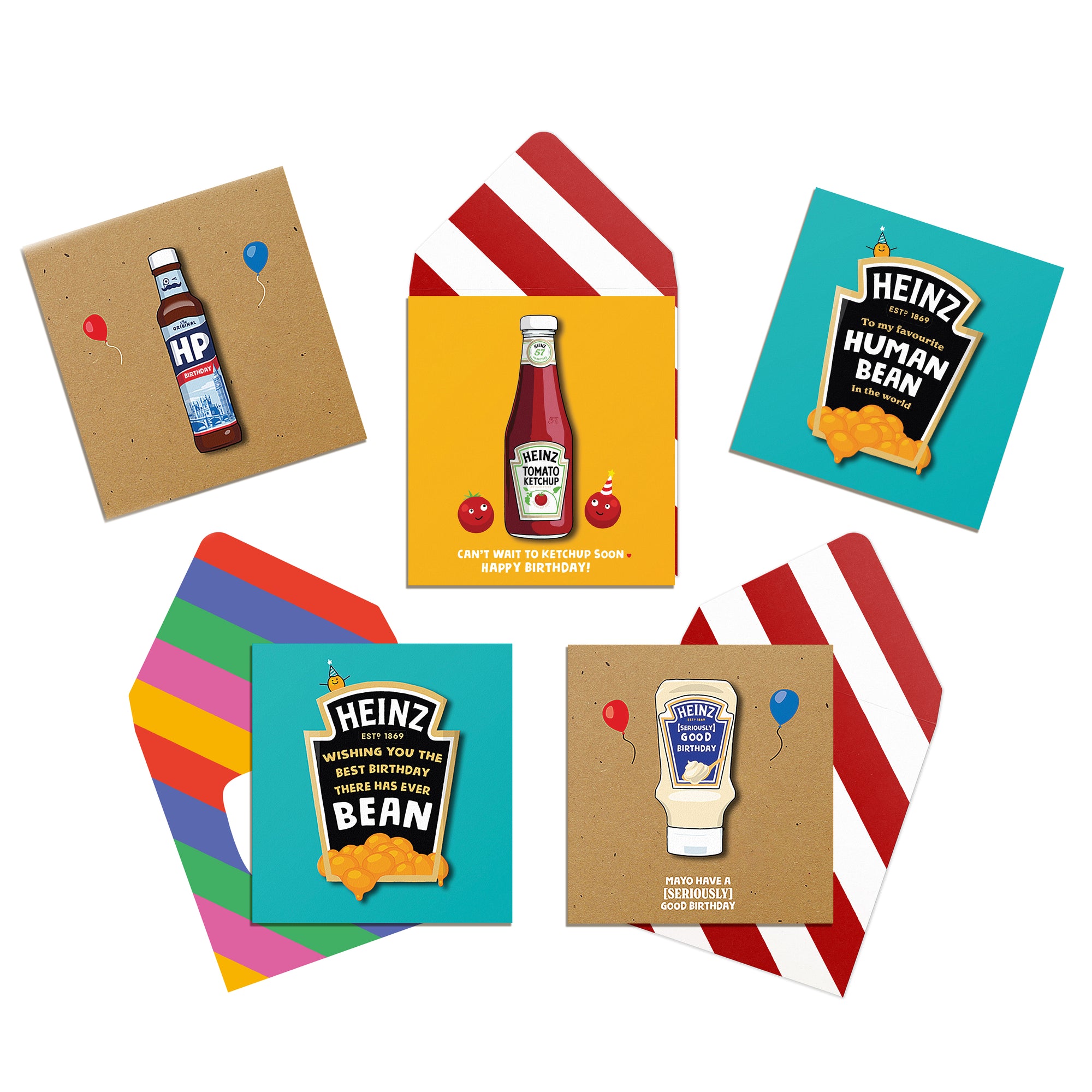 Heinz Birthday – Bundle of 5 Handmade Birthday Cards