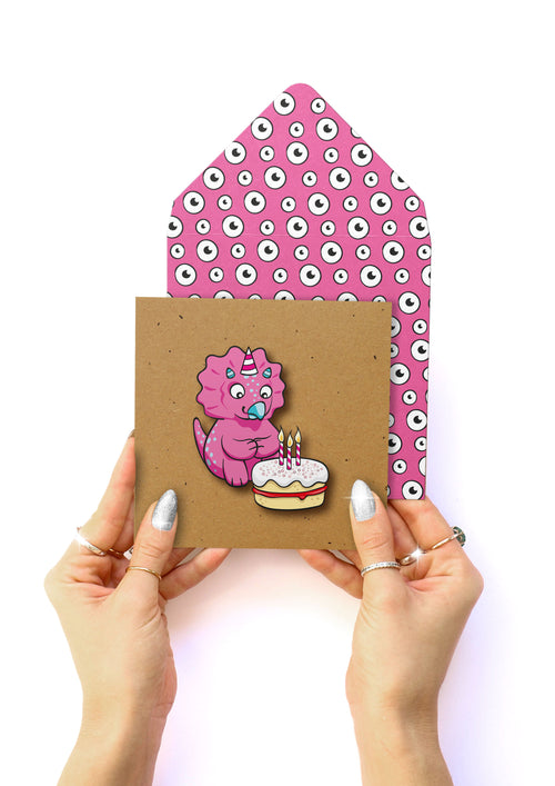 Happy Birthday' Pink Dinosaur