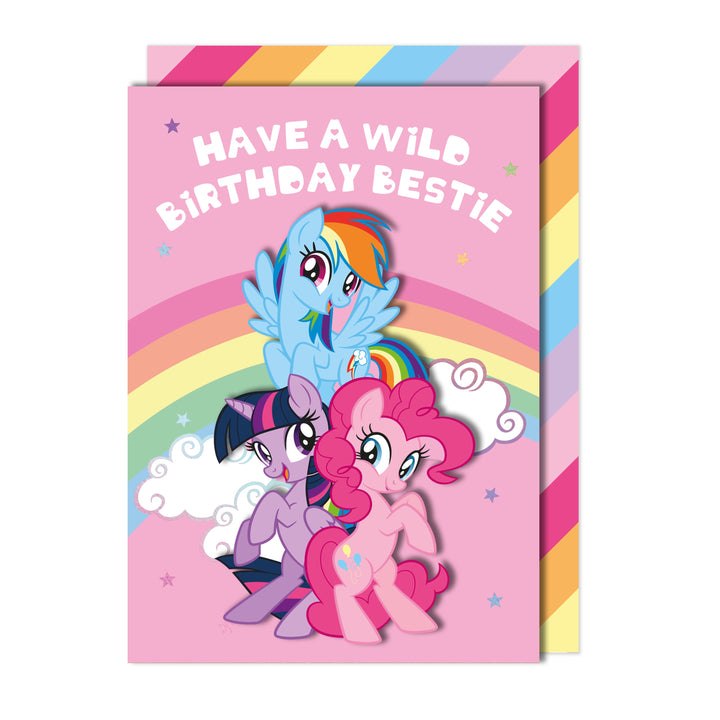 Have A Wild Birthday Bestie, My Little Pony | Handmade Greeting Card