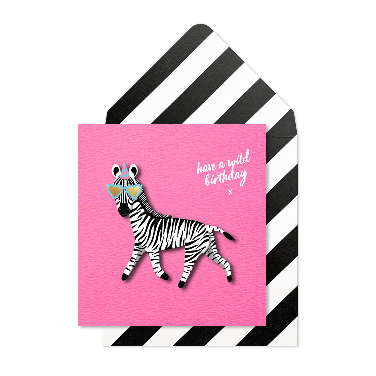 Birthday Zebra | Handmade Greeting Card