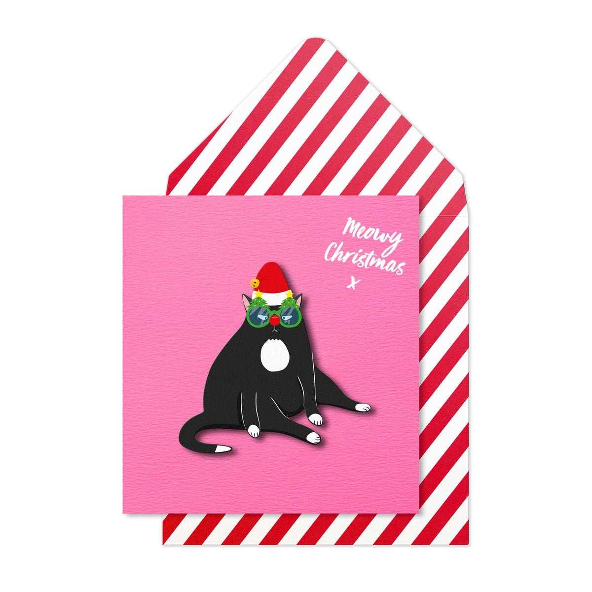 Merry Christmas Grumpy Cat | Handmade Greeting Card