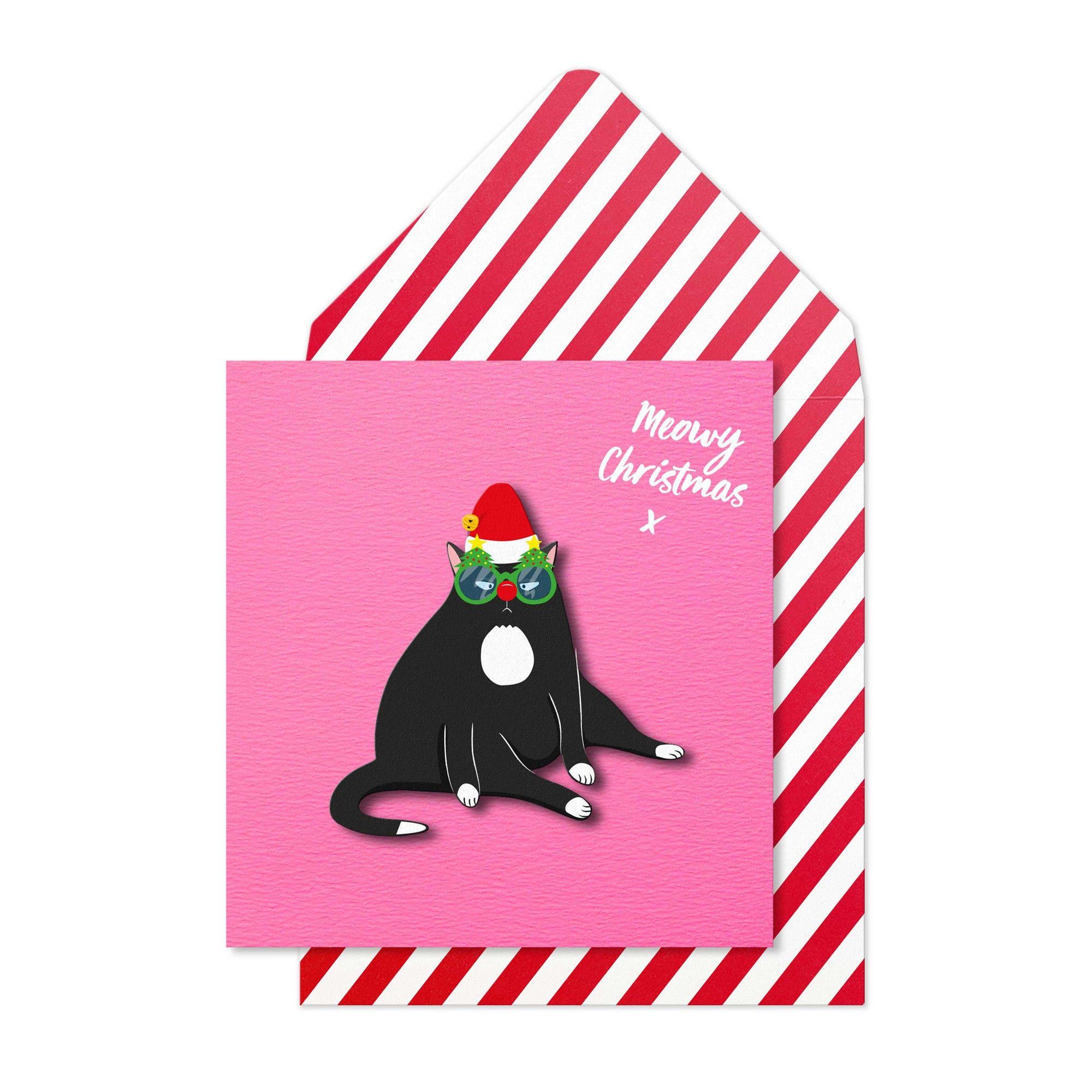 Merry Christmas, Grumpy Cat Handmade Greeting Card