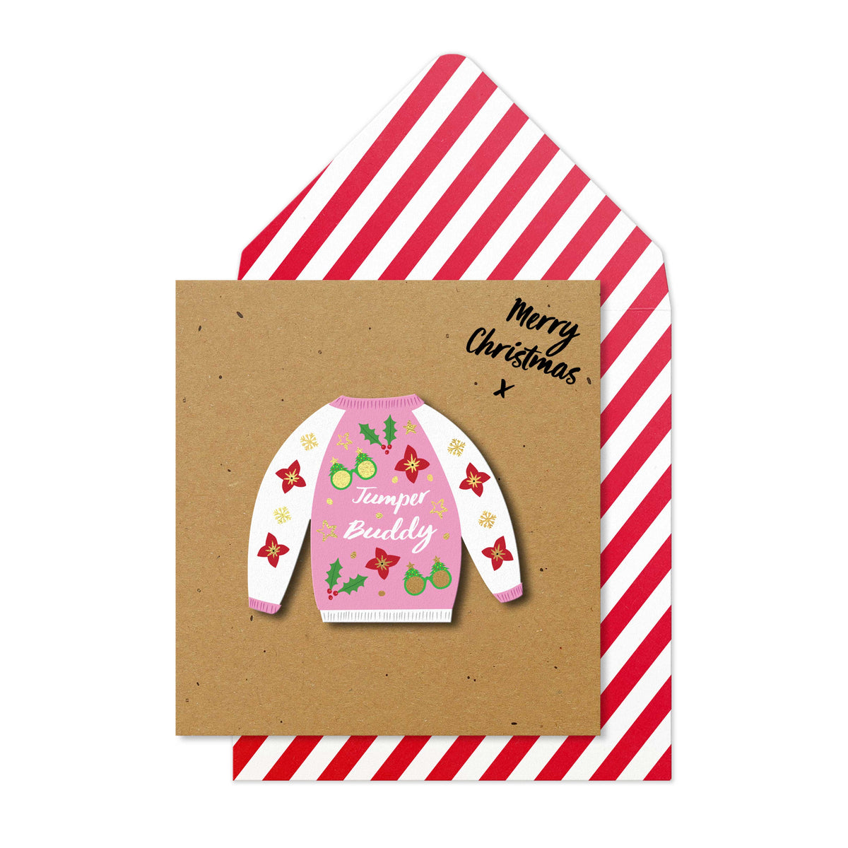 Merry Christmas Jumper Buddy | Handmade Greeting Card