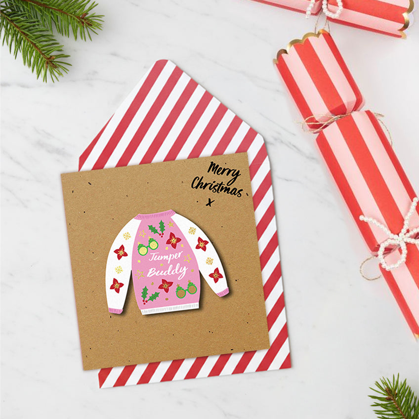 Merry Christmas Jumper Handmade Greeting Card