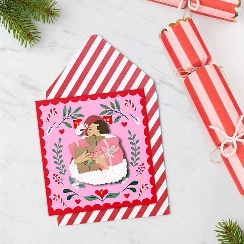 Christmas Shopping Lady