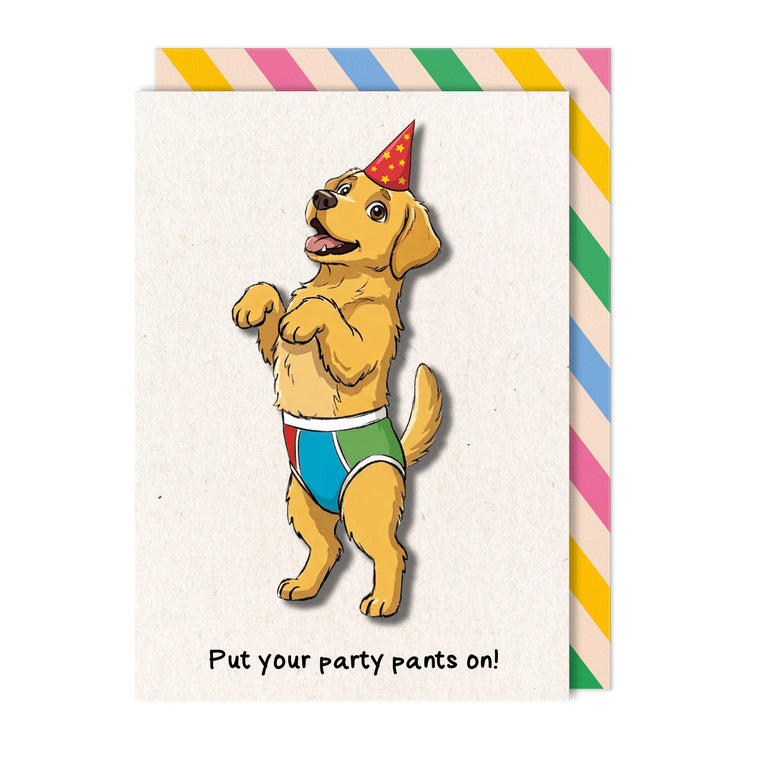 Labrador Put Your Party Pants On Greeting Card | Handmade Greeting Card