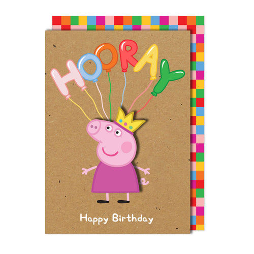 Birthday Princess, Peppa Pig Handmade Greeting Card