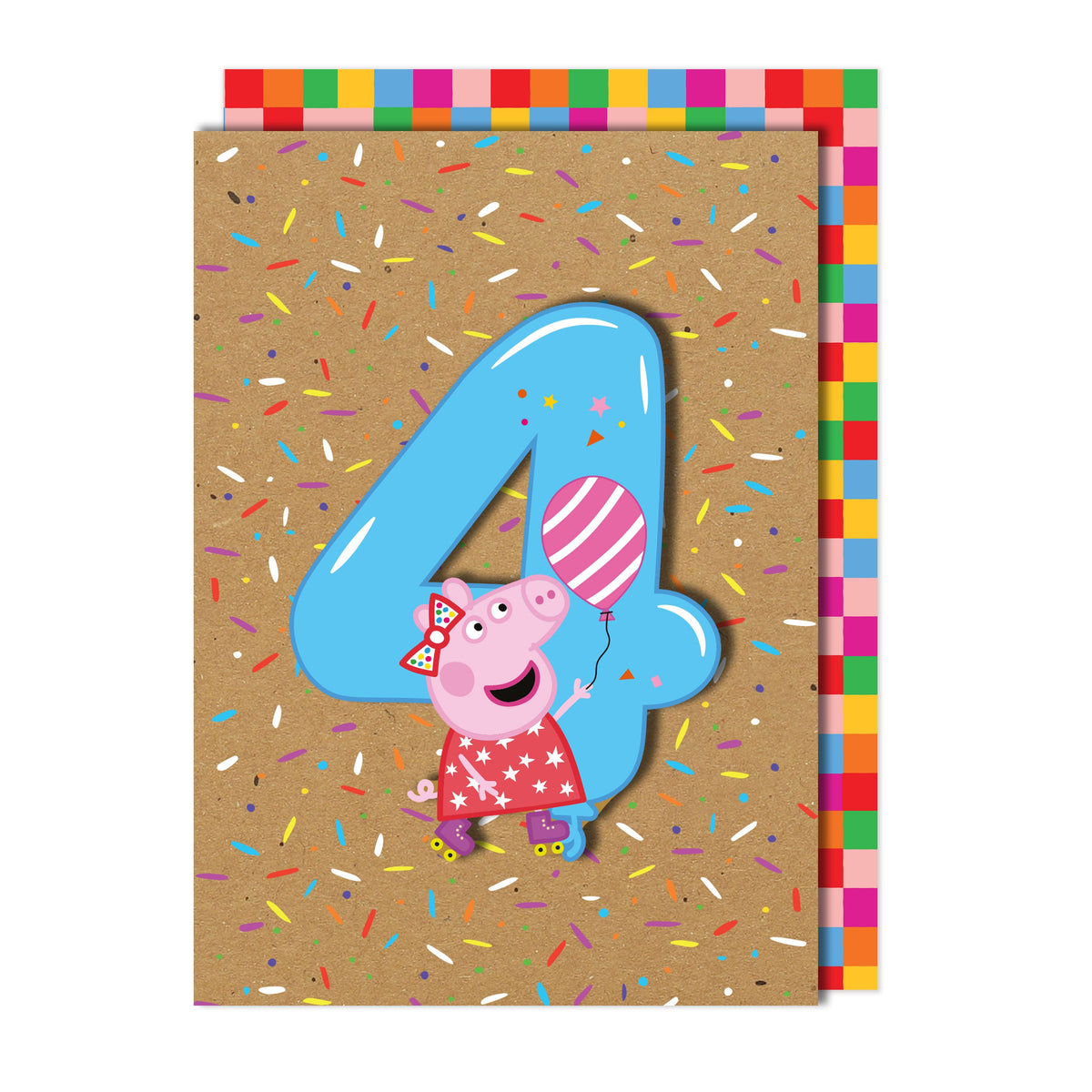 Happy 4th Birthday, Peppa Pig Handmade Greeting Card