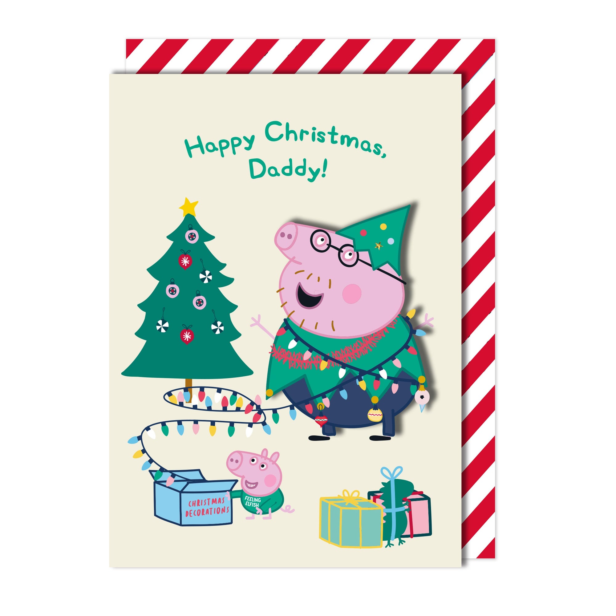 Happy Christmas Daddy! Peppa Pig Handmade Greeting Card