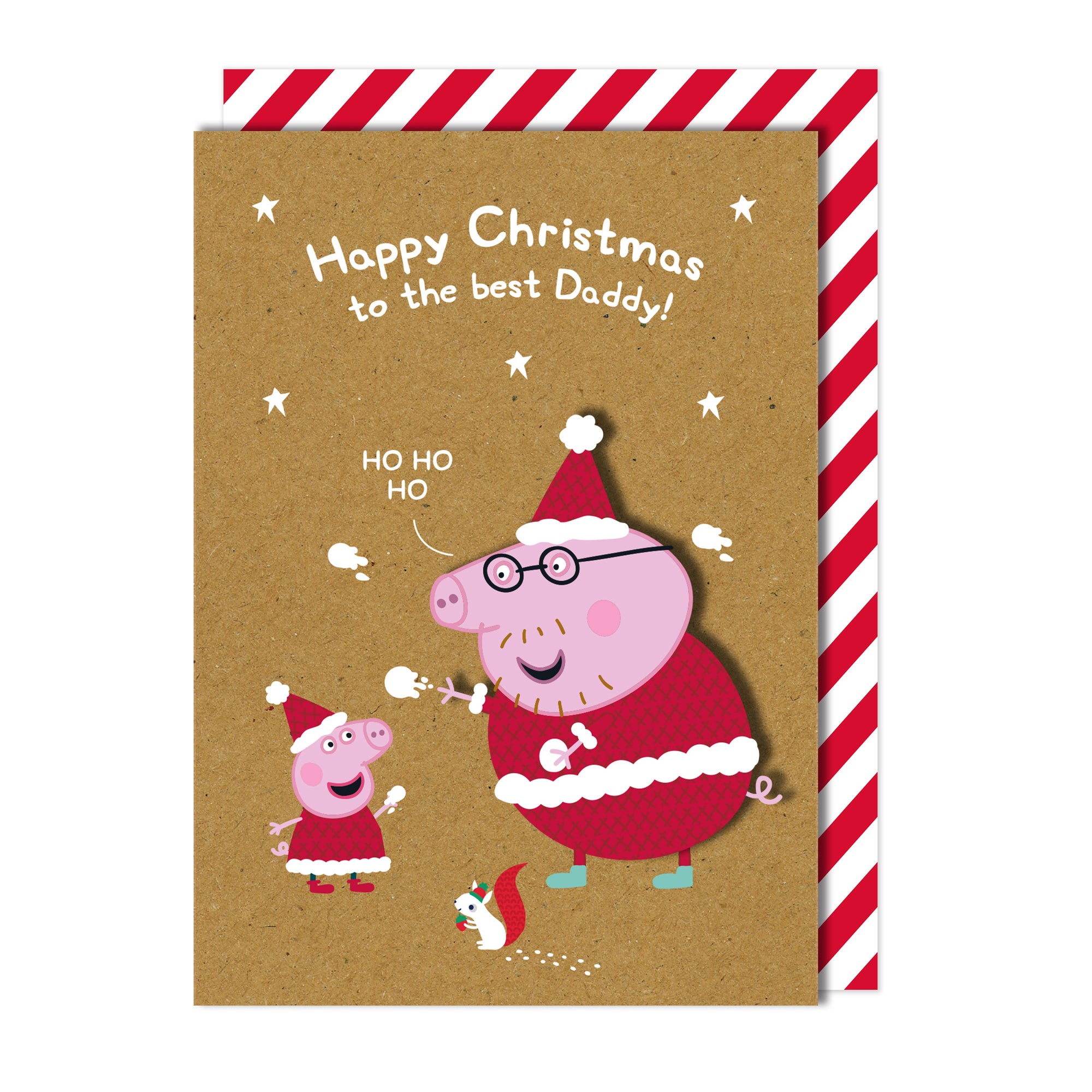 Happy Christmas Best Daddy! Peppa Pig Handmade Greeting Card