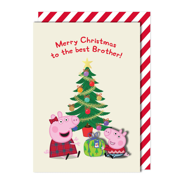 Merry Christmas Best Brother! Peppa Pig | Handmade Greeting Card