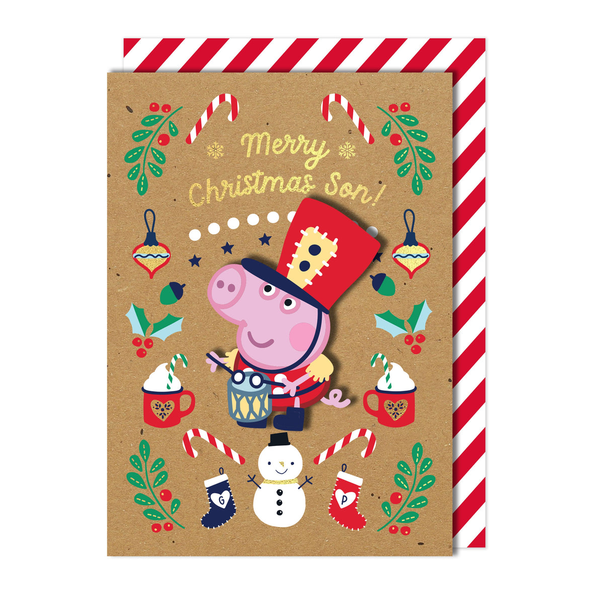 Merry Christmas Son! Peppa Pig | Handmade Greeting Card