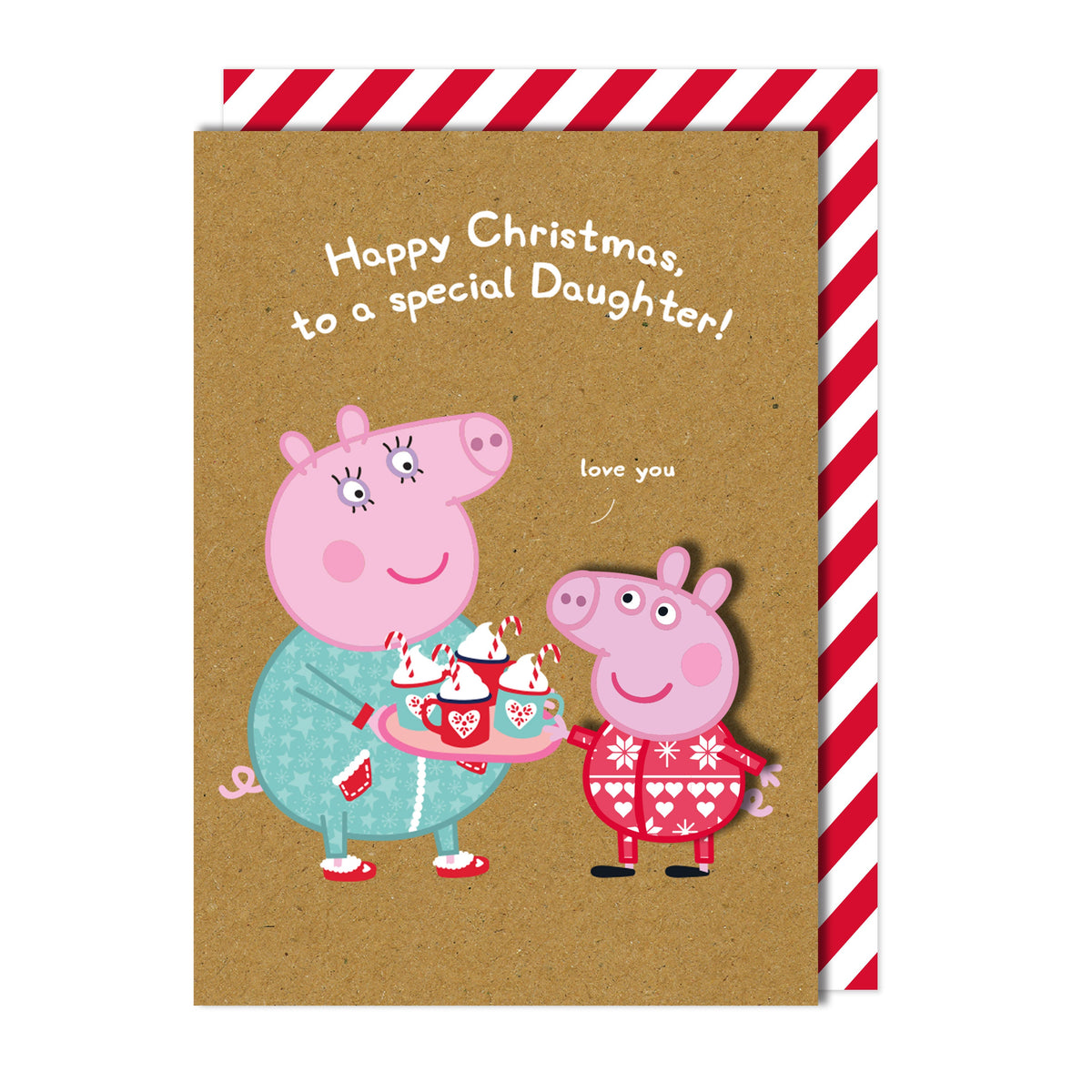 Happy Christmas Special Daugther, Peppa Pig | Handmade Greeting Card