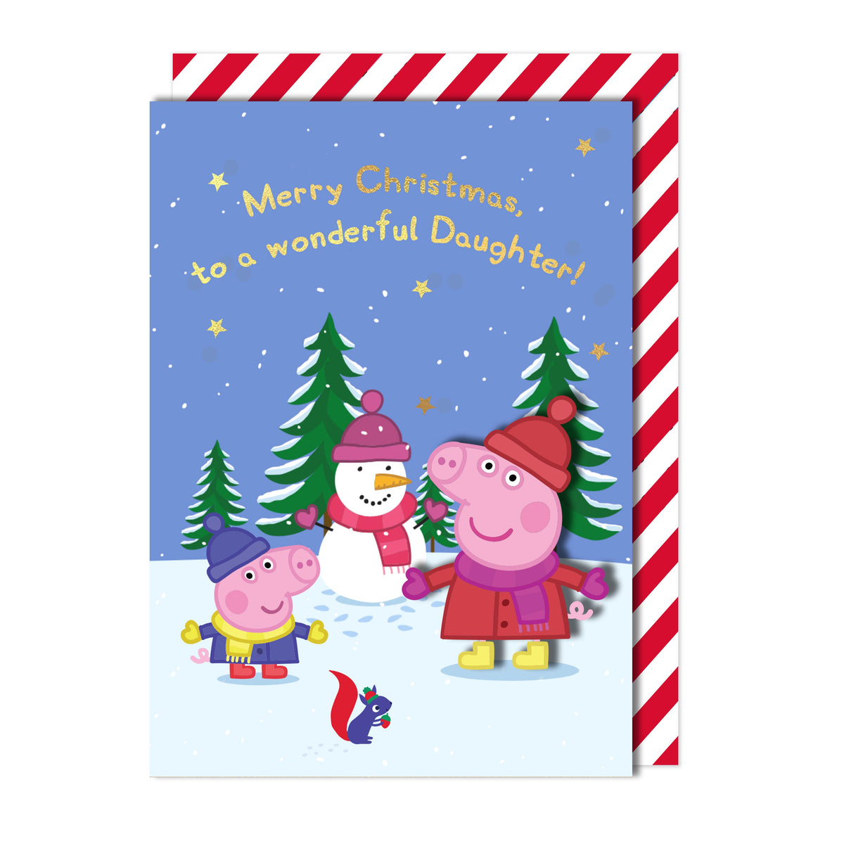 Merry Christmas Wonderful Daughter, Peppa Pig | Handmade Greeting Card