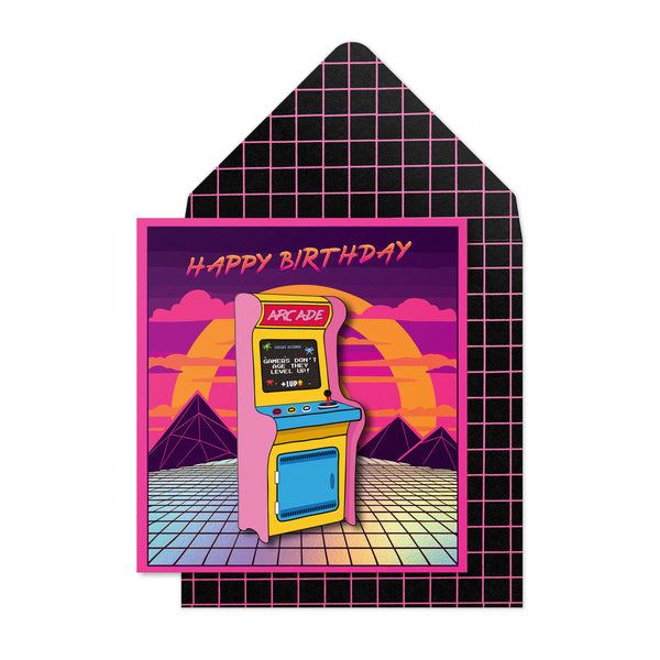 Birthday Arcade Game | Handmade Greeting Card