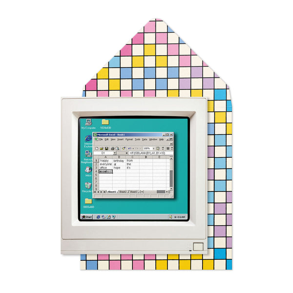 Excel Office Birthday | Handmade Greeting Card