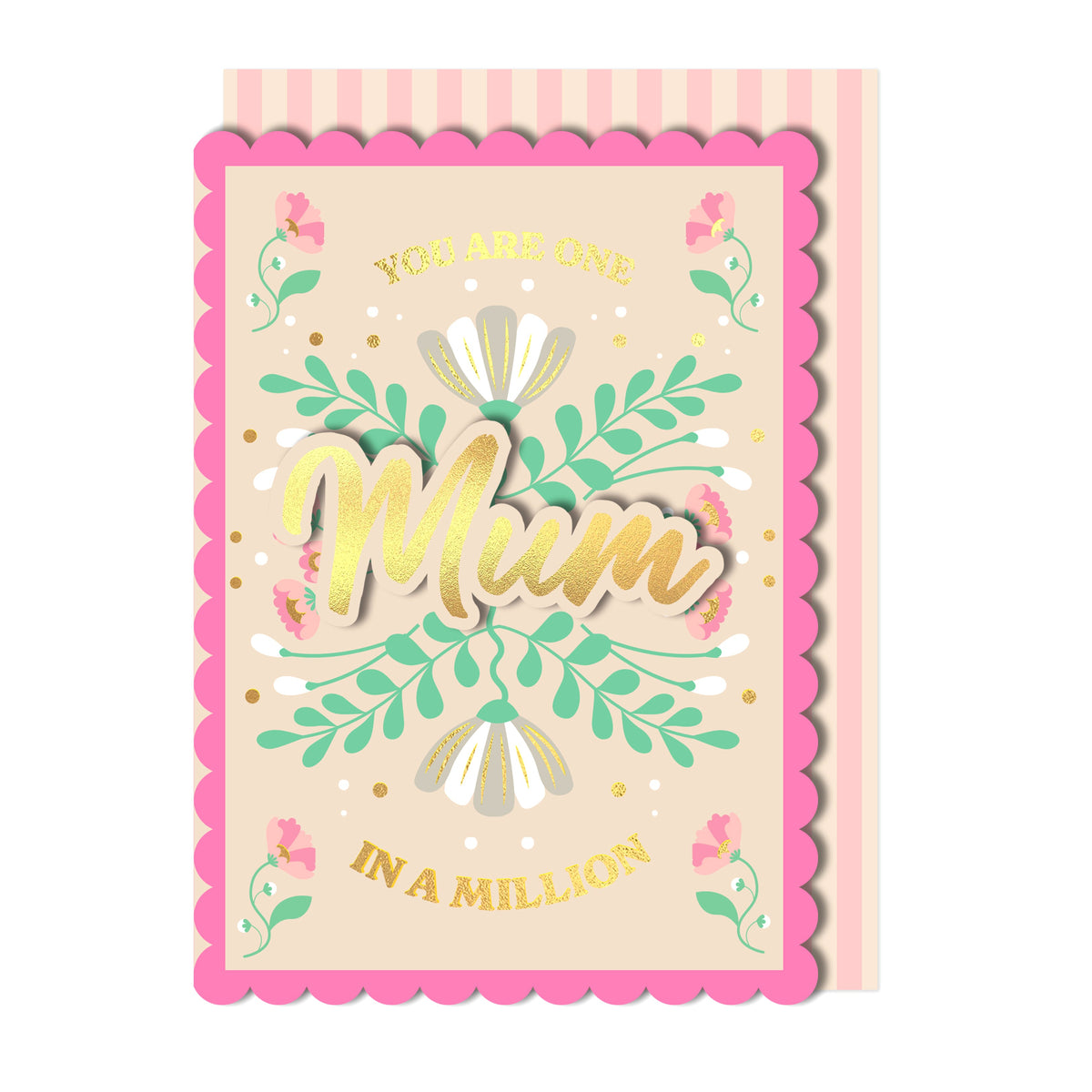 Mum, You Are One In A Million, Mothers Day Handmade Greeting Card