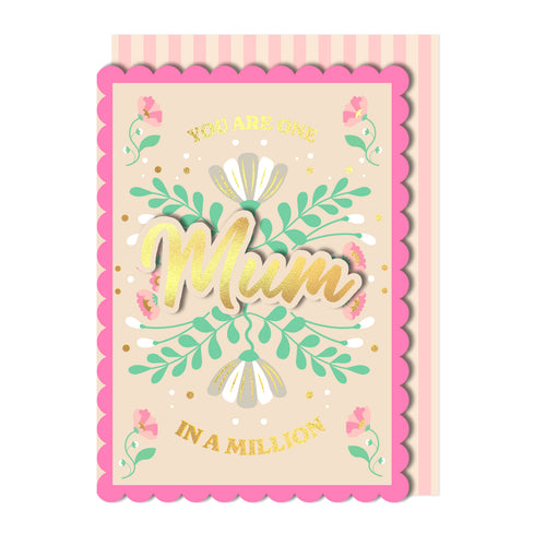 Mum, You Are One In A Million, Mothers Day Handmade Greeting Card