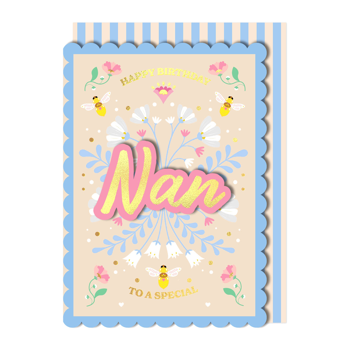 Happy Birthday To A Special Nan, Handmade Greeting Card