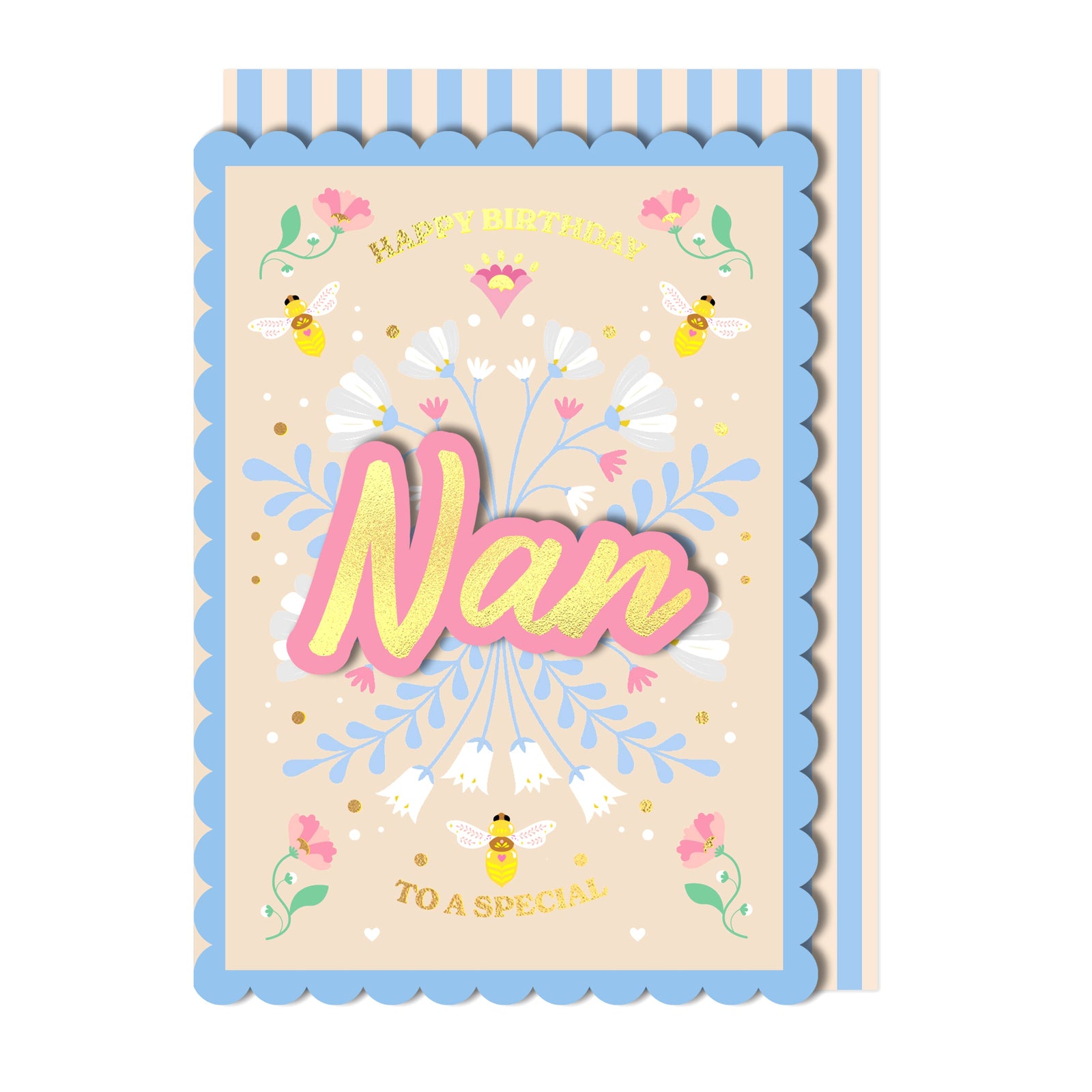 Happy Birthday To A Special Nan, Handmade Greeting Card