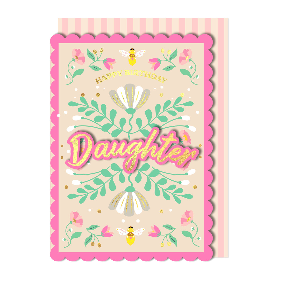 Happy Birthday Daughter, Handmade Greeting Card