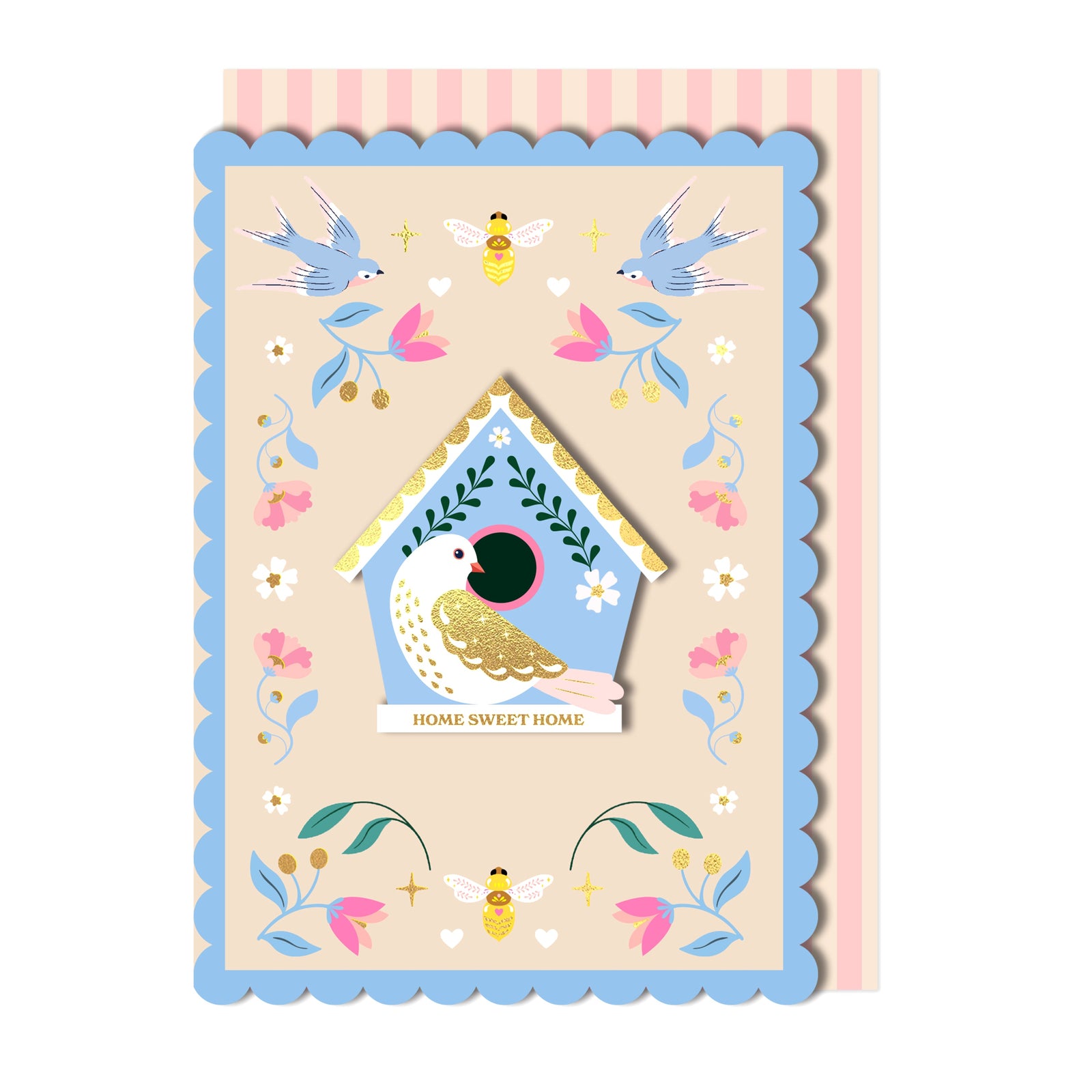 Home Sweet Home, Birdhouse, Handmade Greeting Card