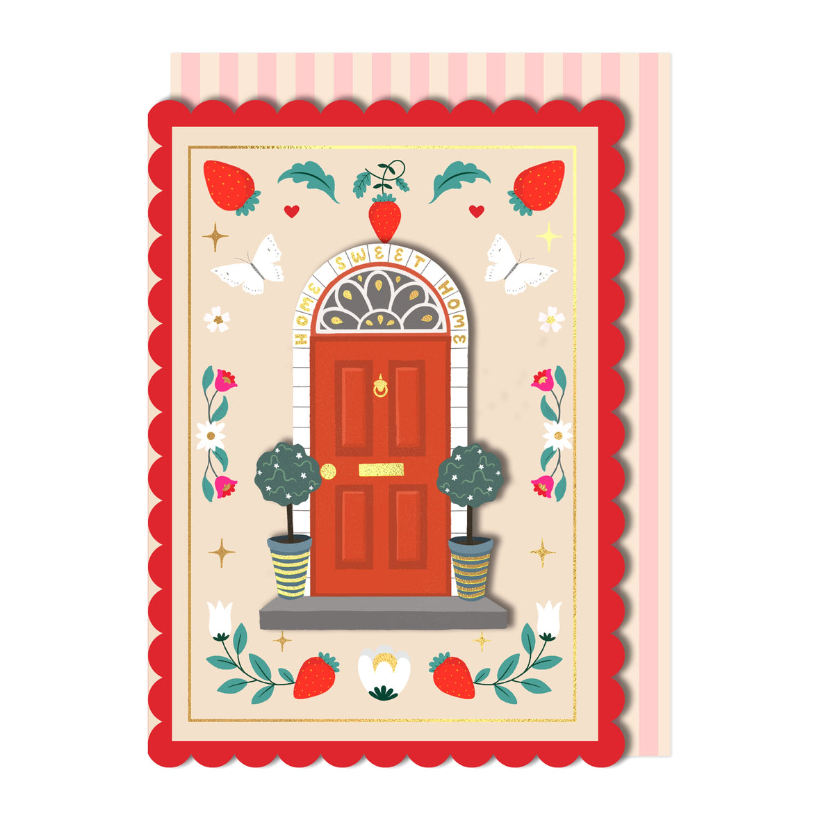 Home Sweet Home, Front Door, Handmade Greeting Card