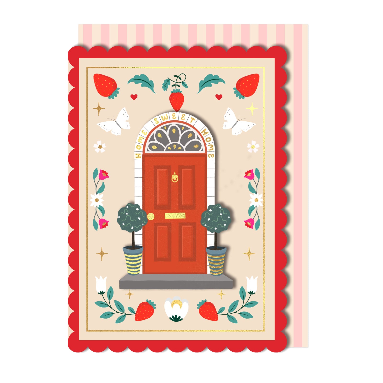 Home Sweet Home, Front Door, Handmade Greeting Card