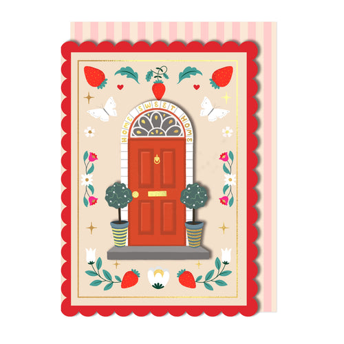Home Sweet Home, Front Door, Handmade Greeting Card