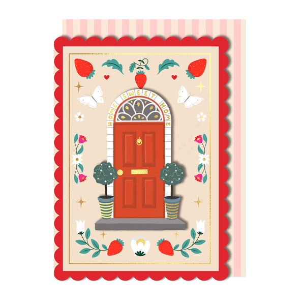 Home Sweet Home, Front Door, Handmade Greeting Card
