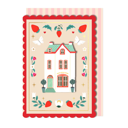 Home Sweet Home, House, Handmade Greeting Card