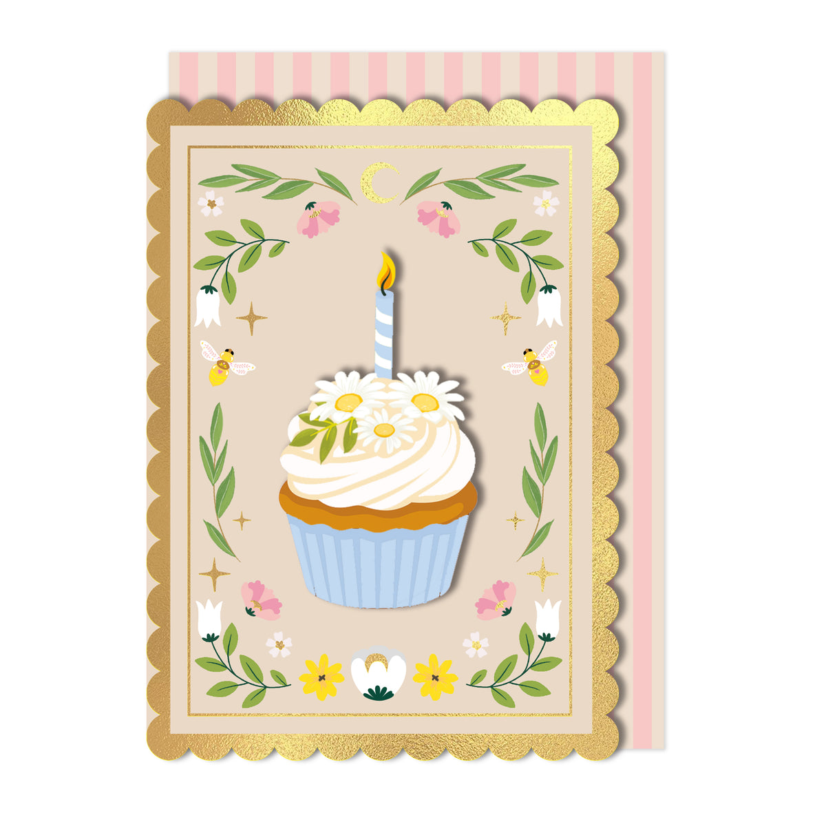 Daisy Cupcake, Birthday | Handmade Greeting Card