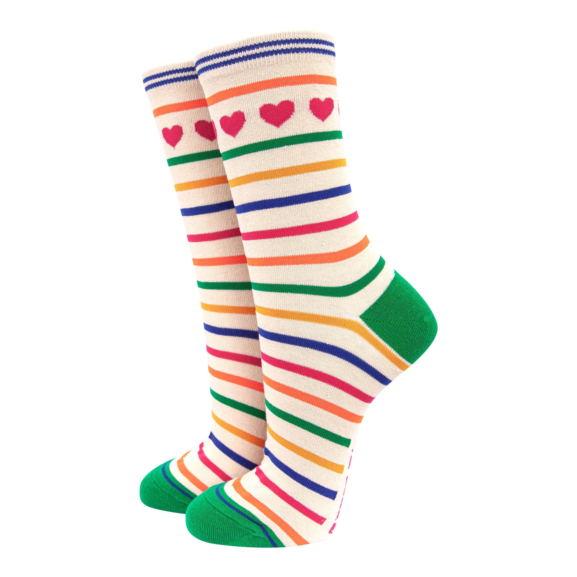 Women's Bamboo Socks, Multi-colour Stripe