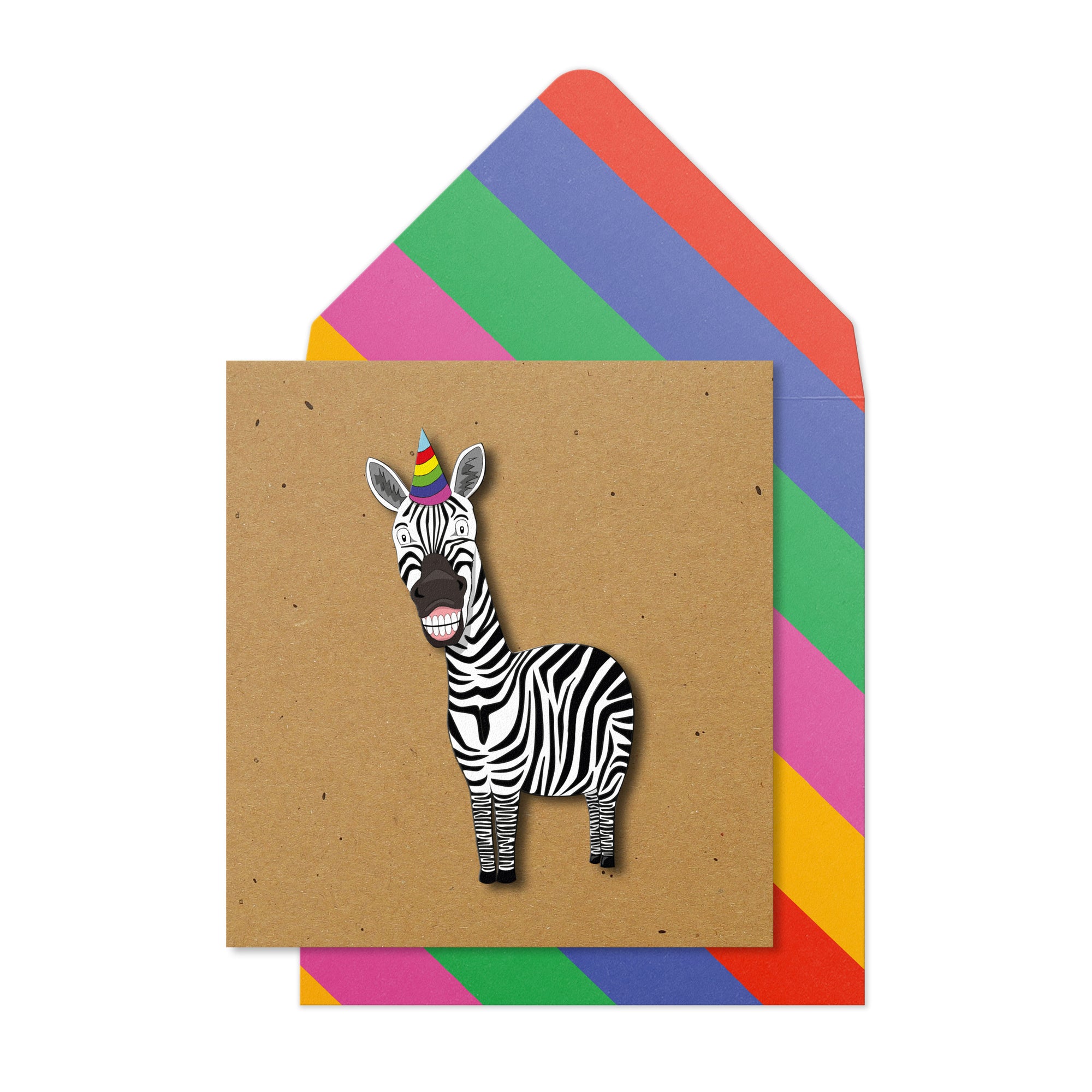 Birthday Zebra Greeting Card