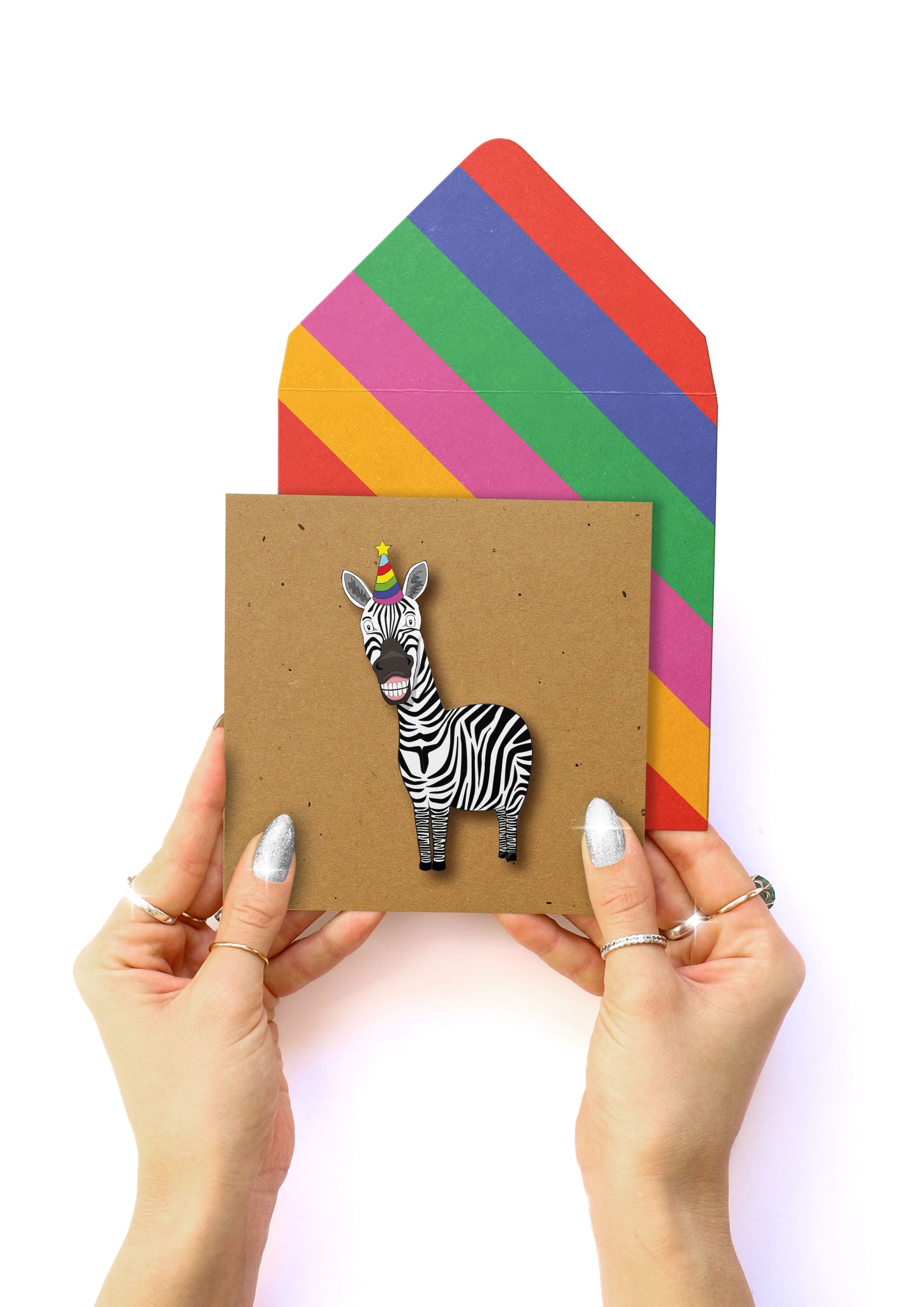 Birthday Zebra Greeting Card