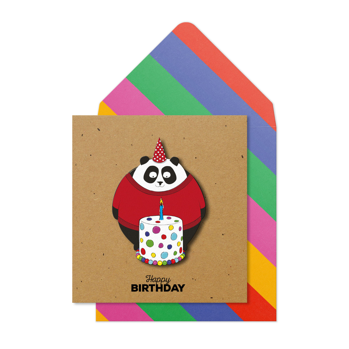 Happy Birthday Panda | Handmade Greeting Card