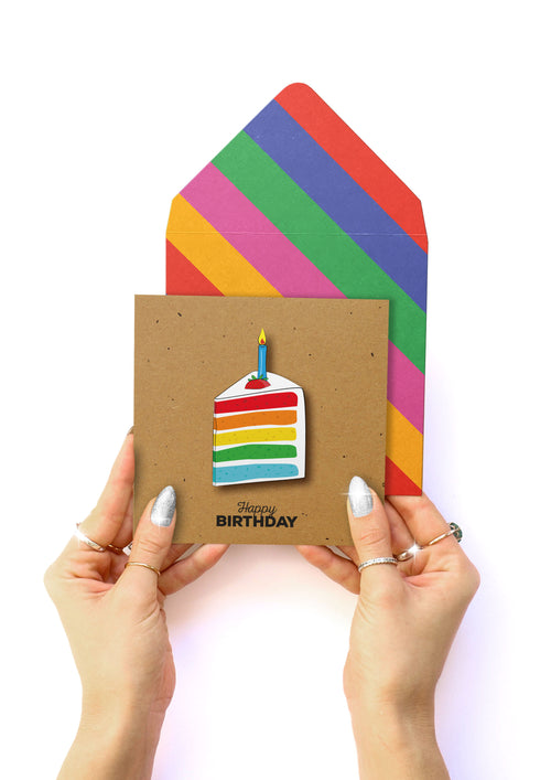 Slice Of Rainbow Cake