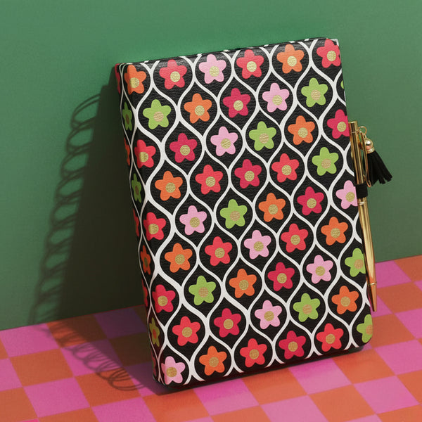 Retro Floral Notebook & Pen