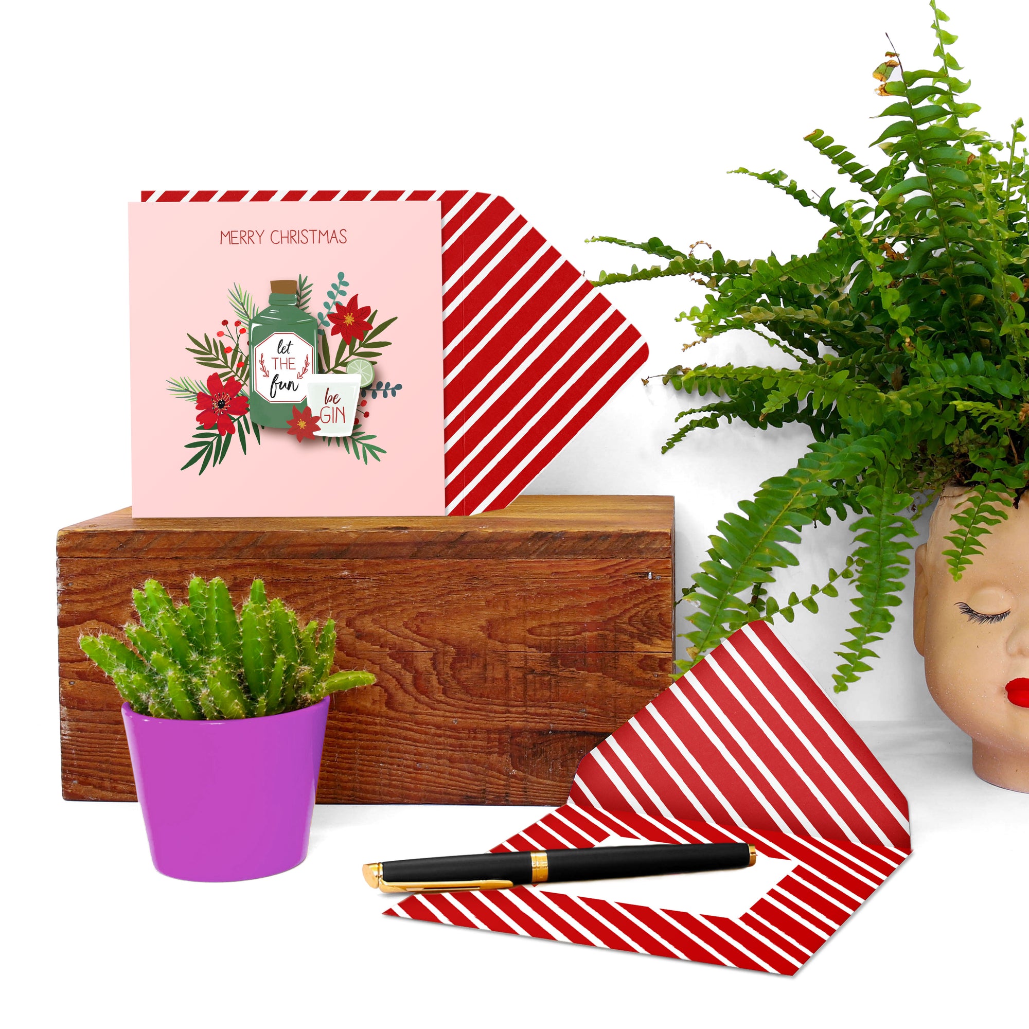 Let the Fun be-GIN Handmade Greeting Card